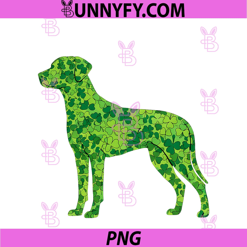 Rhodesian Ridgeback Shamrock Irish Dog PNG, St Patricks Day Paddy PNG