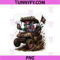 Ride At Dawn Golf Cart Monster Cartoon PNG, Funny Golf Gifts PNG