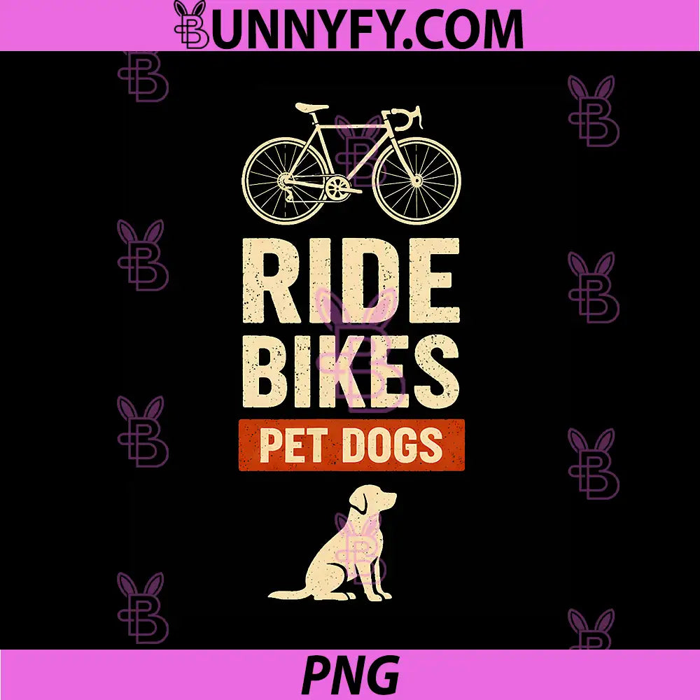 Ride Bikes Pet Dogs PNG, Bicycle Cycling Biking Dog Lover PNG