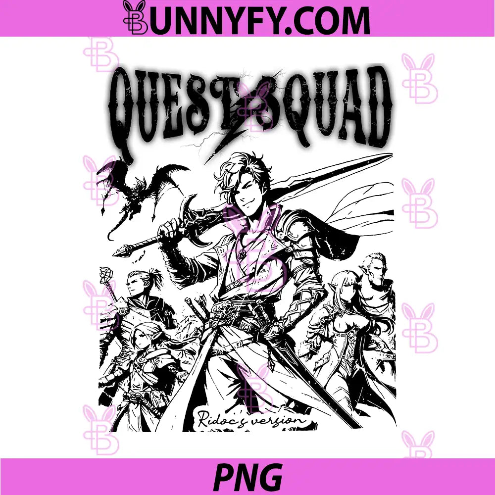 Quest Squad Dark Warrior Art PNG, Ridoc’s Version PNG