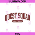 Quest Squad Minimal Text Design PNG, Ridoc’s Version PNG