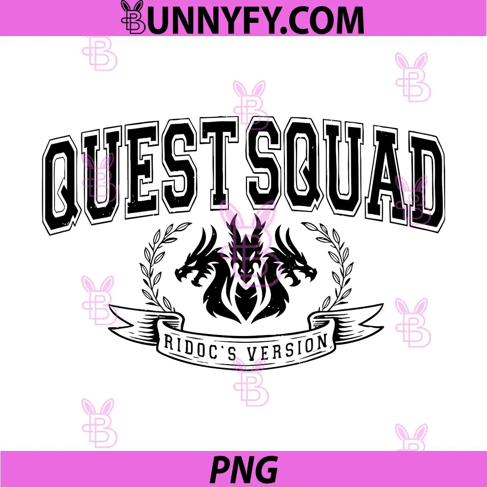 Quest Squad Dragon Logo PNG, Ridoc’s Version Crest PNG