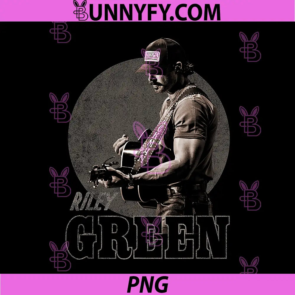 Riley Green PNG, Circle Guitar Photo PNG