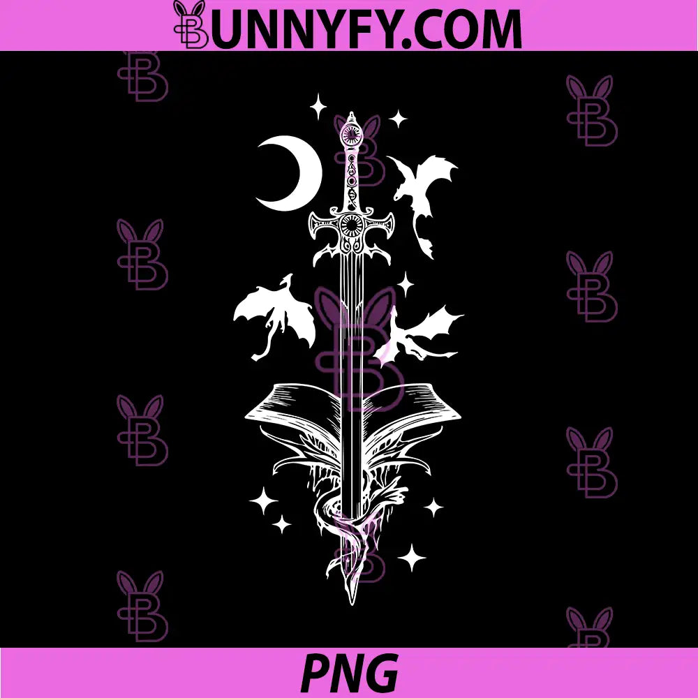 Gothic Sword And Book PNG, Dark Fantasy Dragon PNG