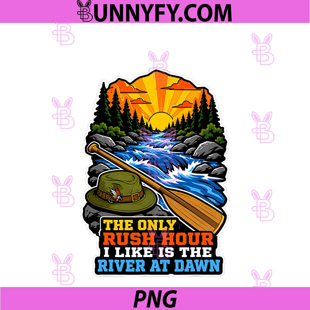River Adventure Sunrise PNG, Design For Canoeing Kayaking Camping PNG