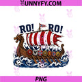 Ro Ro Norway Soccer Viking Ship Fan PNG, Vintage Distressed PNG
