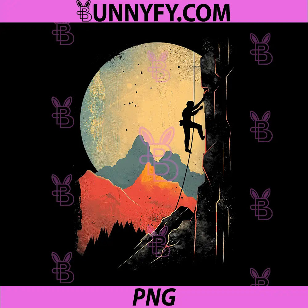 Rock Climbing Bouldering PNG, Vintage Mountain Climber PNG