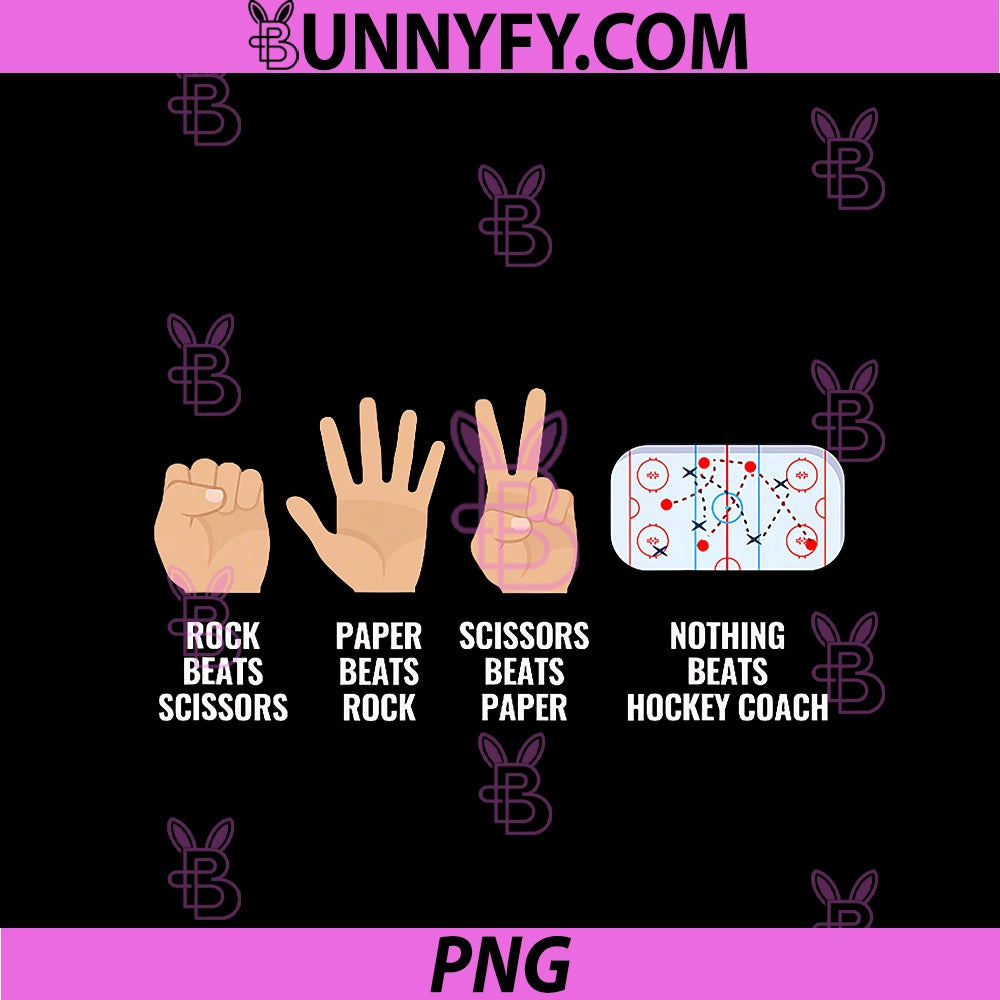 Rock Paper Scissors Nothing Beats PNG, Hockey Coach PNG