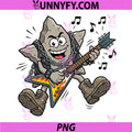 Rock Shaped Star Rockstar PNG, Funny Pun Playing Guitar PNG