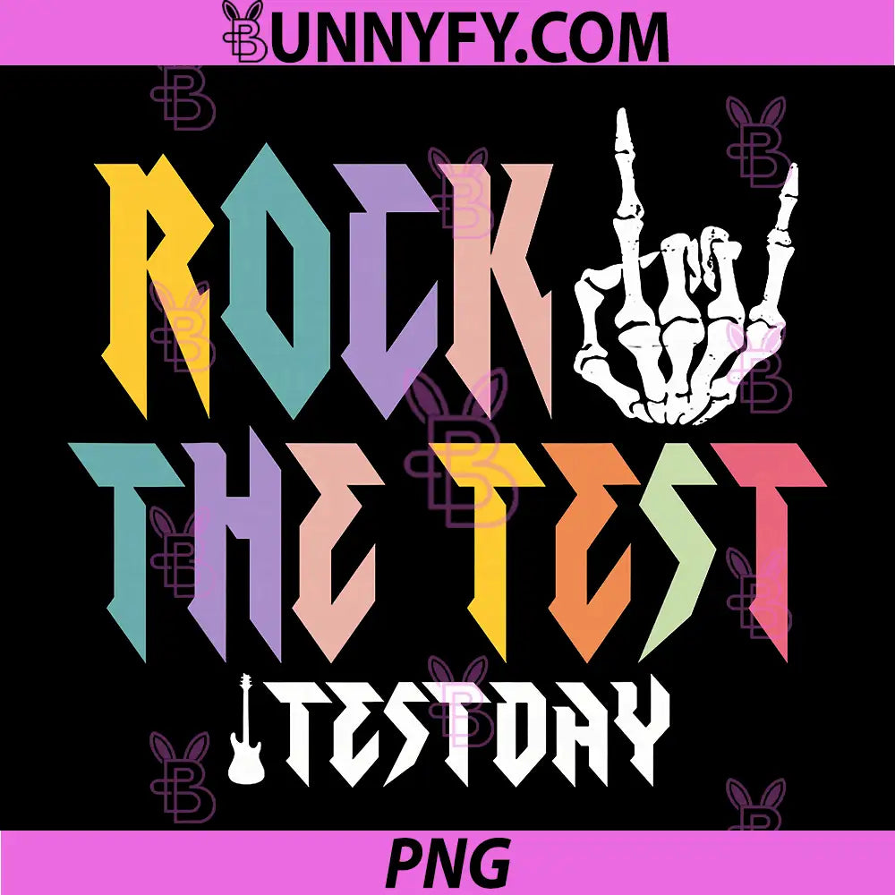 Rock The Test Skeleton Hand PNG, Distressed Teacher Student PNG