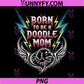 Rocker Aussiedoodle Mama PNG, Lightning Winged Dog PNG