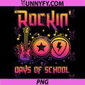 Rocking 100 Days of School PNG, Music Teacher Student PNG