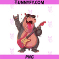 Rockstar Hippo Electric Guitar PNG, Solo Punk Metal Graphic Sharp PNG