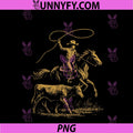 Rodeo Cowboy PNG, Retro Cowgirl Steer Roping Art PNG