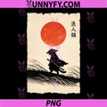 Ronin Cat Sunset Silhouette PNG, Ronin Cat PNG