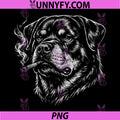 Rottweiler Dog Smoking PNG, Cigarette Cool Dog Portrait PNG