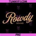 Rowdy Sound Vintage Script Logo PNG, Retro Music Typography Design PNG