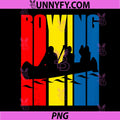 Rowing Vintage Retro PNG, Kayak Rower Silhouette PNG