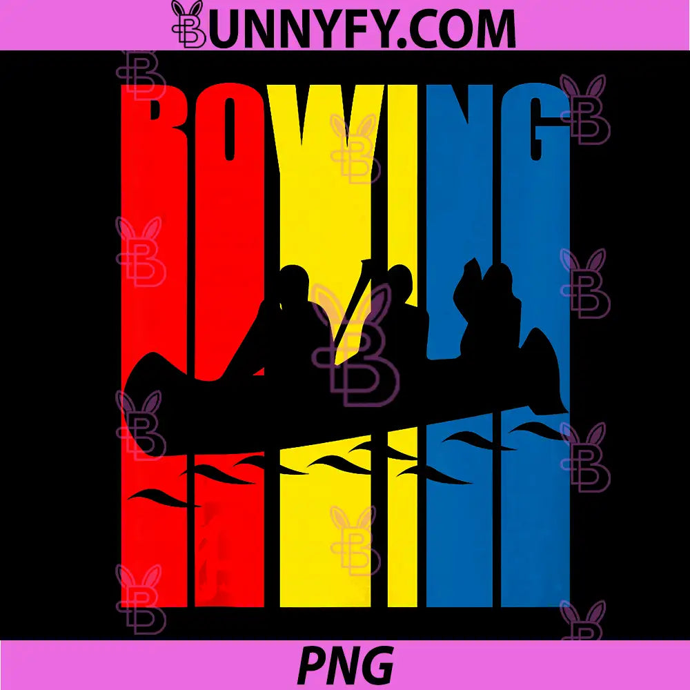 Rowing Vintage Retro PNG, Kayak Rower Silhouette PNG