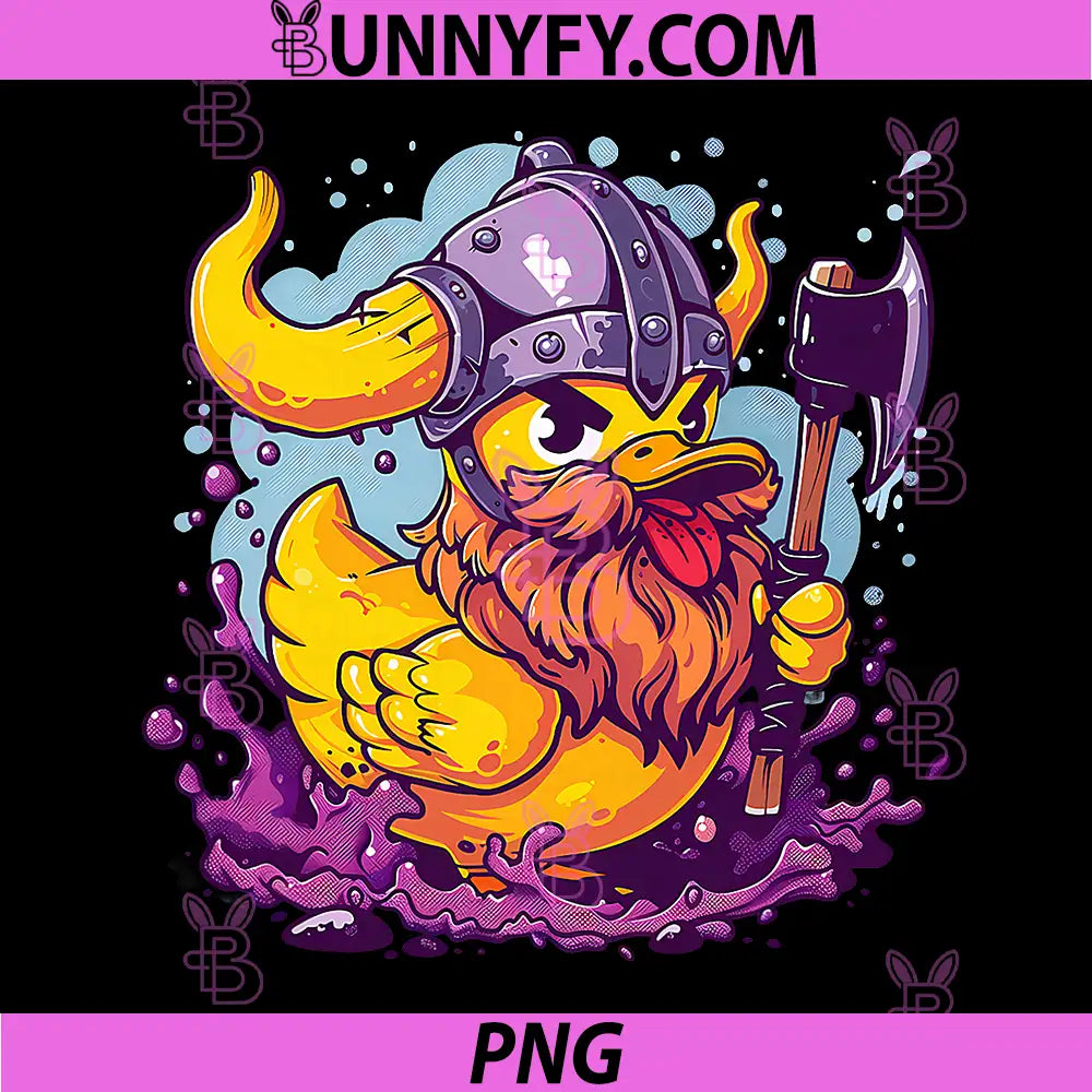 Viking Rubber Duck Warrior Illustration PNG, Viking Duck PNG