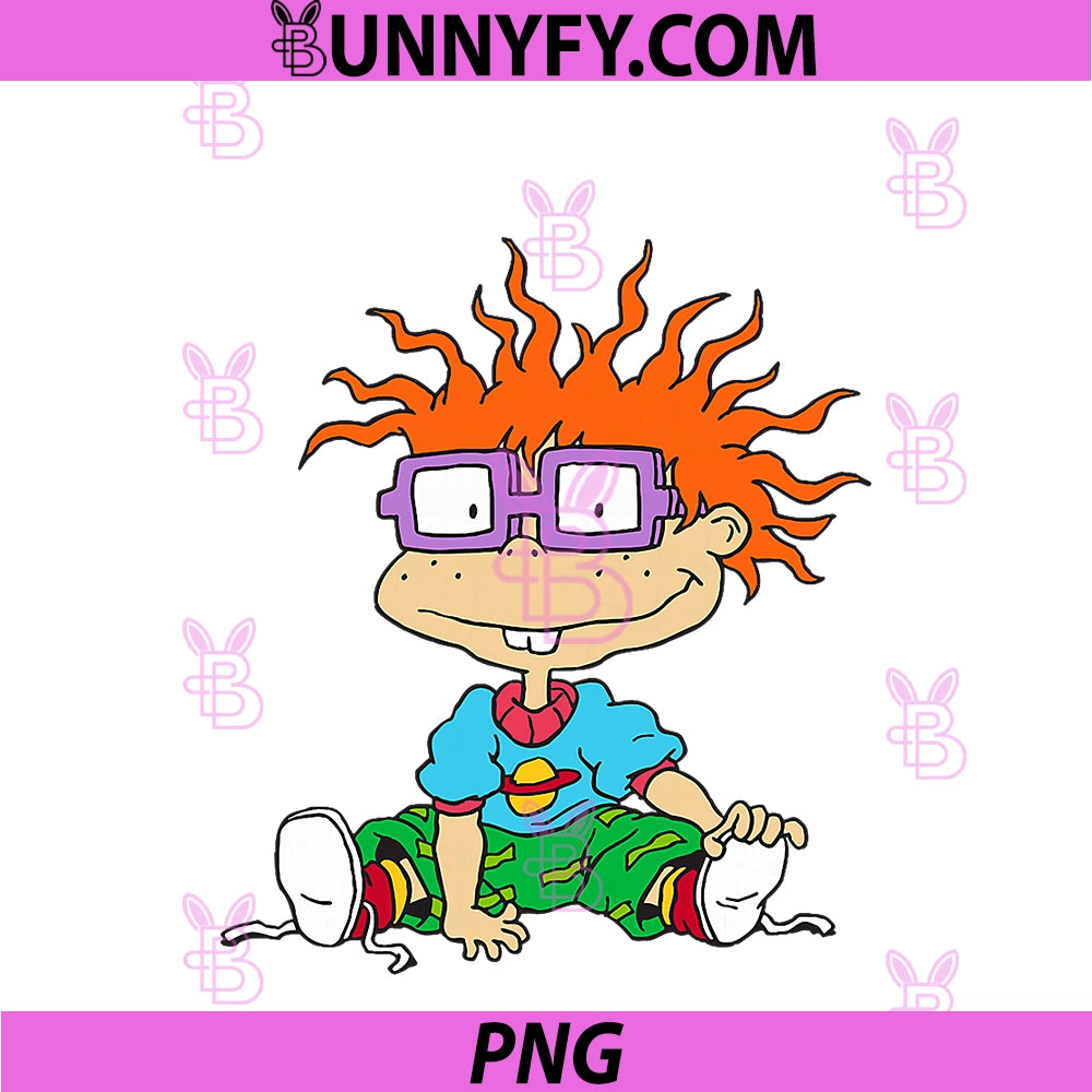 Rugrats Chuckie Finster Sitting PNG, Classic Cartoon Pose PNG