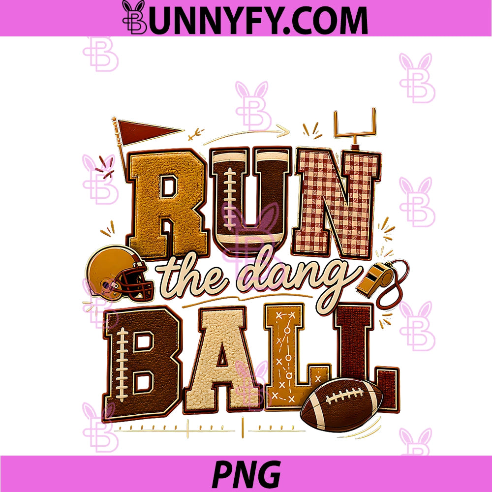 Run The Dang Ball PNG, American Football Youth Season PNG