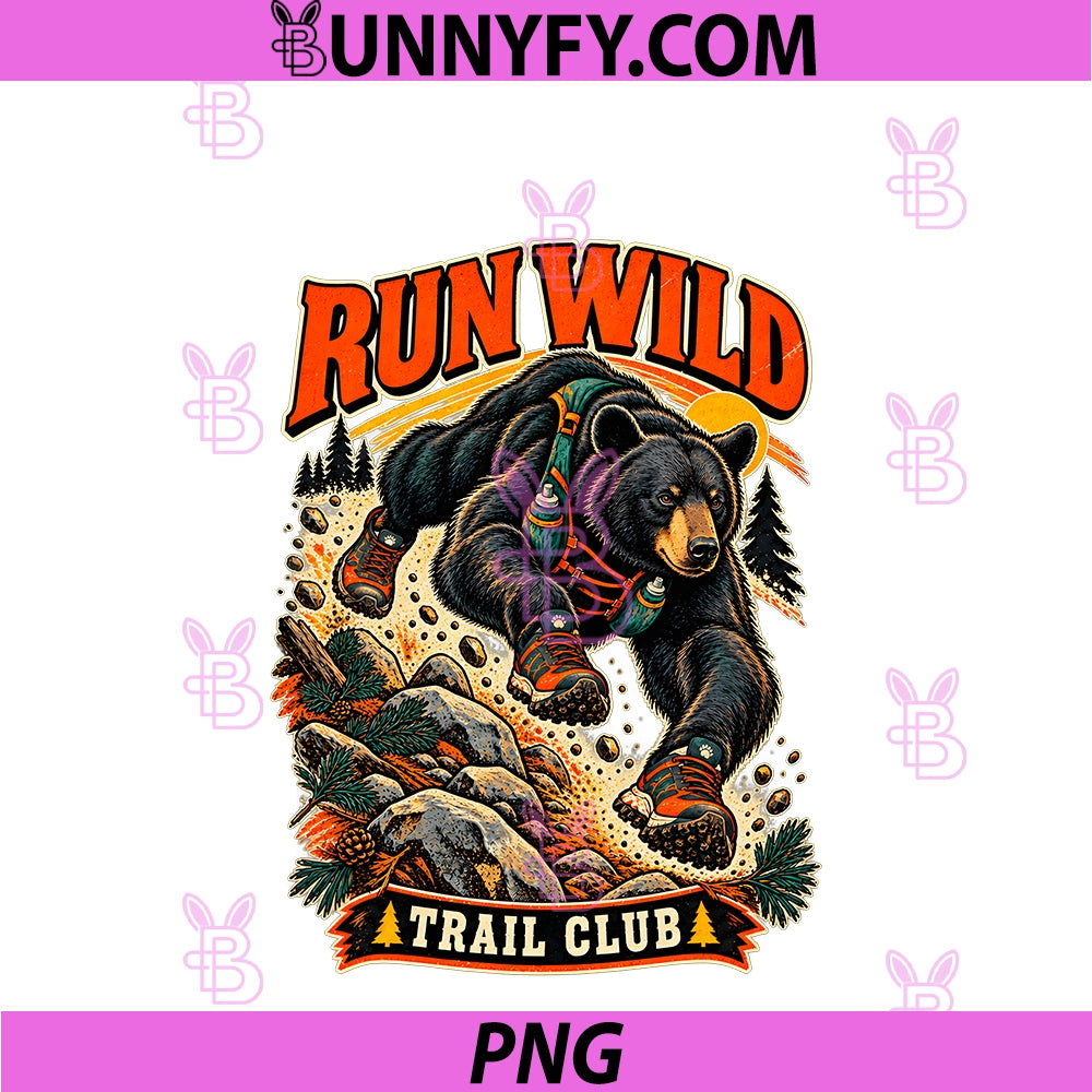 Run Wild Bear PNG, Running Outdoor And Adventure Trail Community PNG