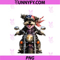 SCHAUZER Biker American PNG, Patriot Motorcycle Dog Rider PNG