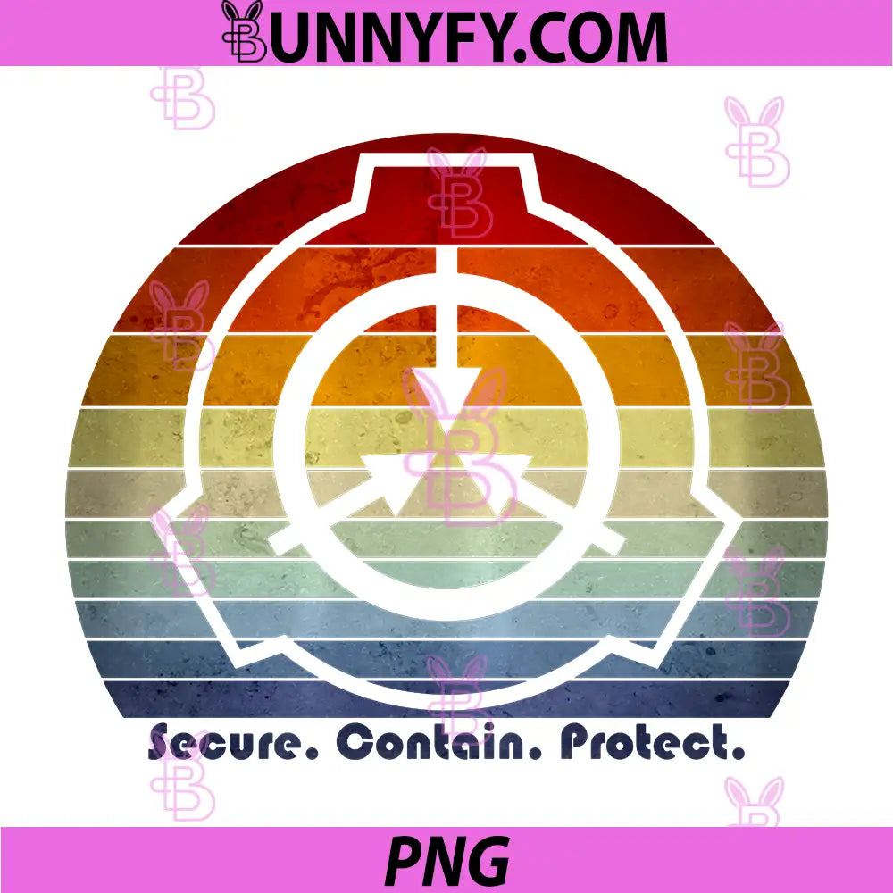 SCP Foundation Retro Vintage PNG, Sunset Logo Collaborative Story PNG