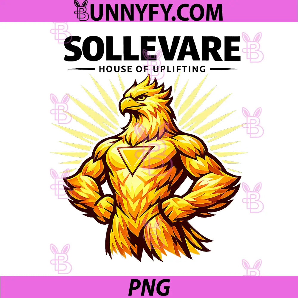Sollevare House Of Uplifting Phoenix Emblem PNG, Golden Eagle Power PNG
