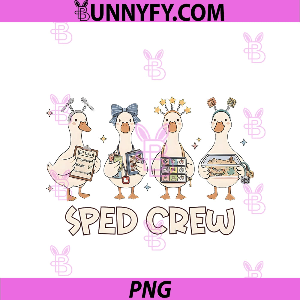 SPED Crew PNG, Silly Goose Special Education Teacher Ed Team PNG