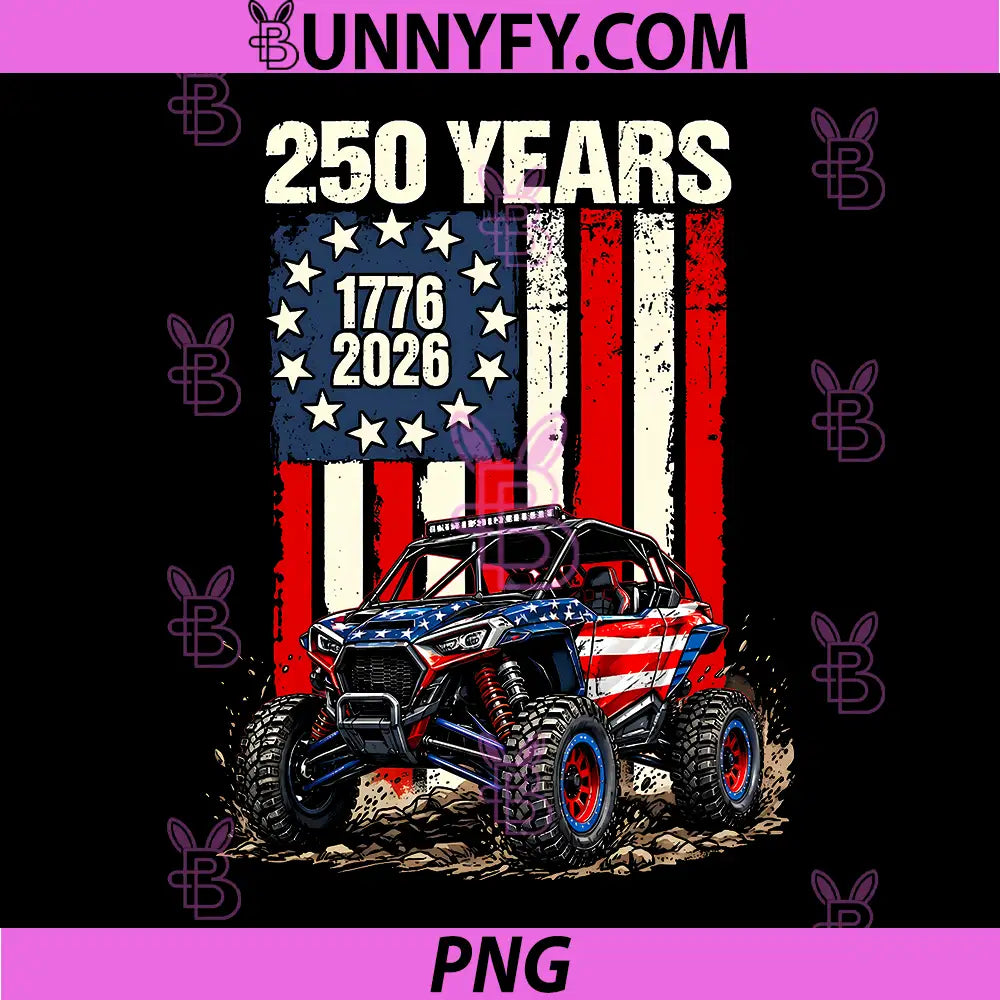 SXS UTV 250 Years 1776 2026 PNG, US Flag Side By Side Offroad PNG