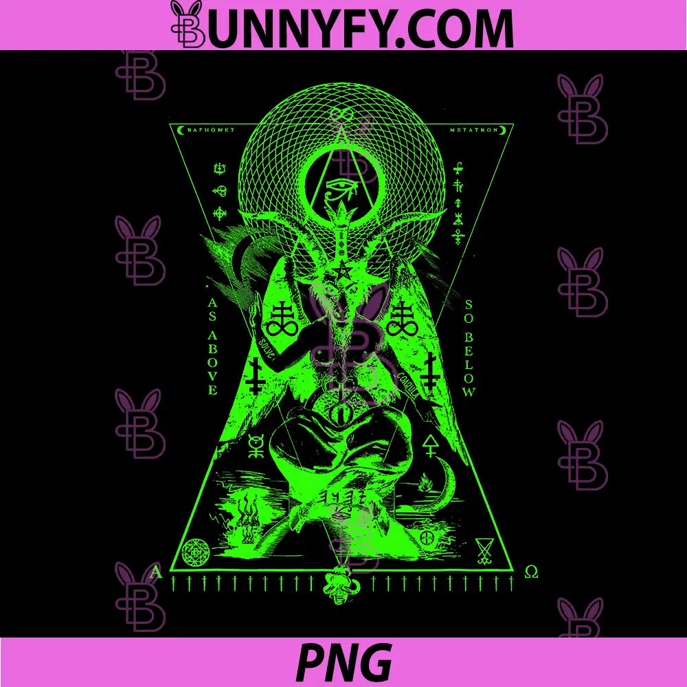 Sacred Geometry Baphomet PNG, Hermetic Esoteric Symbolism Art PNG