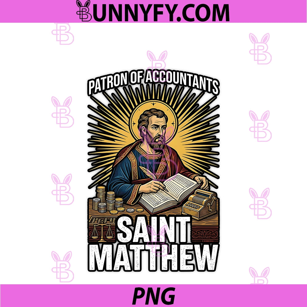 Saint Matthew Patron Of Accountants PNG, Catholic PNG