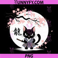 Samurai Cat Vintage PNG, Ukiyo-e Warrior Kanji Japan Anime PNG