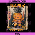 Samurai Pineapple Warrior Old PNG, Ukiyo Artwork Sensei Samurai PNG