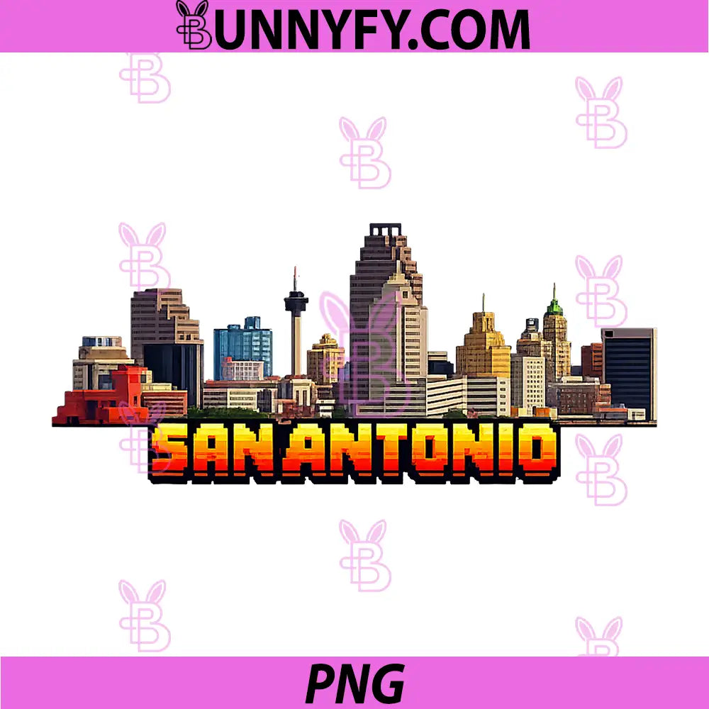 San Antonio 8-Bit Retro PNG, Video Arcade Gamer Style Gaming 80s PNG