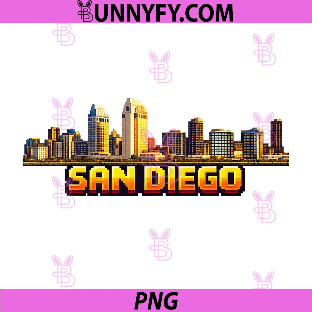 San Diego 8-Bit Retro PNG, Video Arcade Gamer Style Gaming 80s PNG