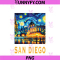 San Diego City California PNG, Van Gogh Inspired Performance PNG