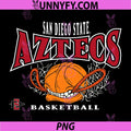 San Diego State Aztecs PNG, Basketball Bite Black PNG