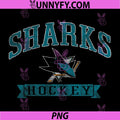 San Jose Sharks Vintage PNG, Hockey Black NHL Officially Licensed PNG