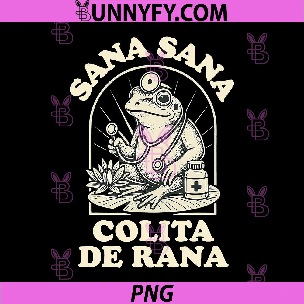 Sana Sana Colita De Rana PNG, Cute Frog Design PNG