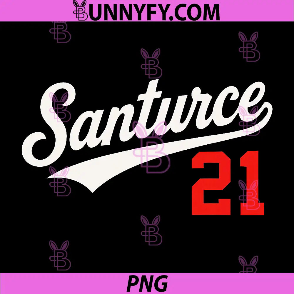Santurce 21 Puerto Rico Script Logo PNG, Classic Athletic Design PNG