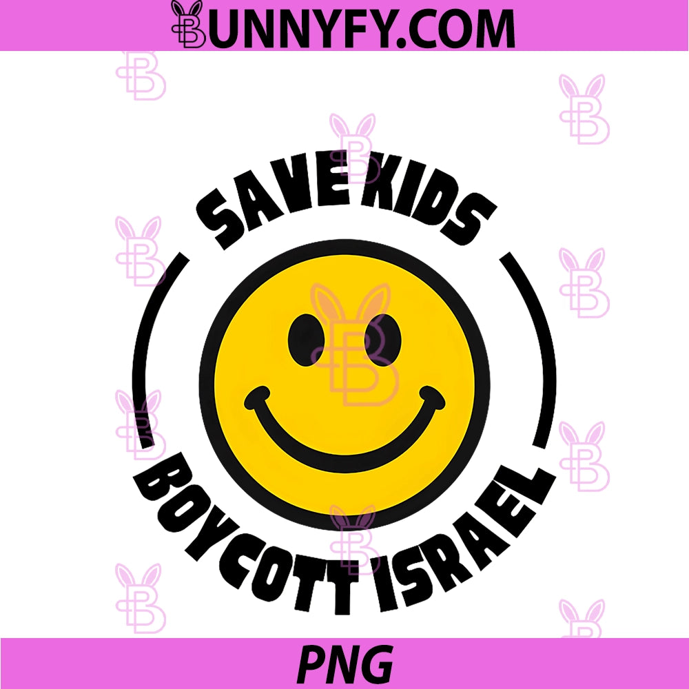 Save Kids PNG, Happy Face BDS Human Rights Boycott Israel PNG