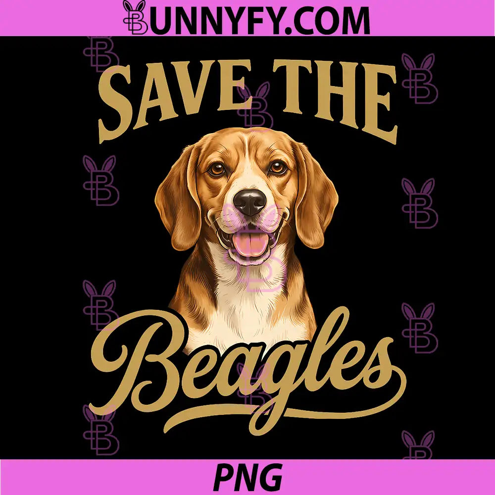 Save The Beagles PNG, Dog Lover Beagle Awareness PNG 