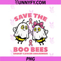 Save The Boo Ghost Bees PNG, Breast Cancer Awareness PNG