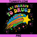Say Perhaps to Drugs PNG, Colorful Cute Star PNG