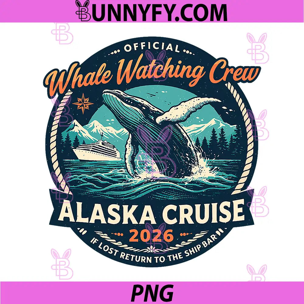 Scenic Alaska Cruise PNG, Whale Watching Crew 2026 Family PNG