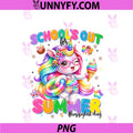 School Out Summer Unicorn Last Day PNG, Graduation Teacher Girl PNG