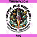 Sci Fi Space Age Dreams PNG, Exploring Tomorrow PNG